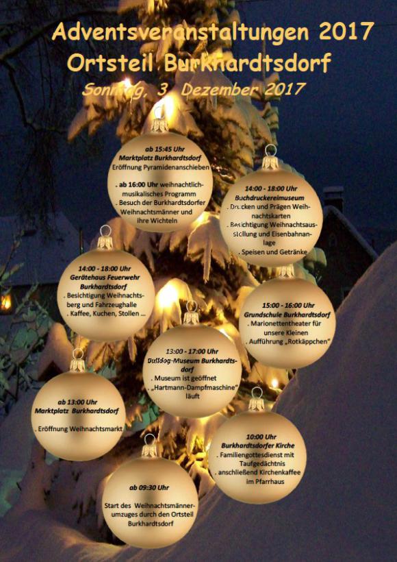 Adventsveranstaltungen Gemeinde Burkhardtsdorf, 2017